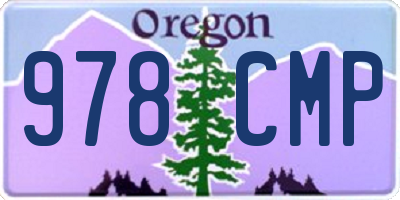 OR license plate 978CMP