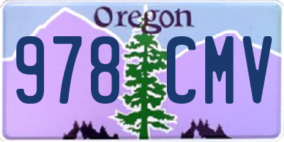 OR license plate 978CMV