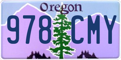 OR license plate 978CMY