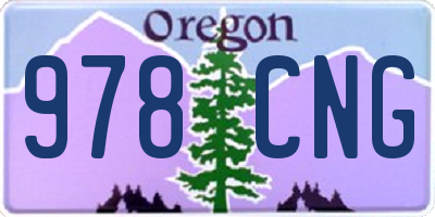 OR license plate 978CNG
