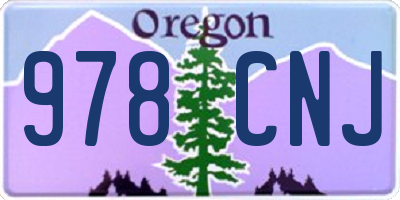 OR license plate 978CNJ