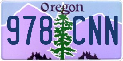 OR license plate 978CNN