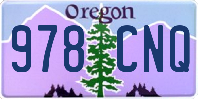 OR license plate 978CNQ
