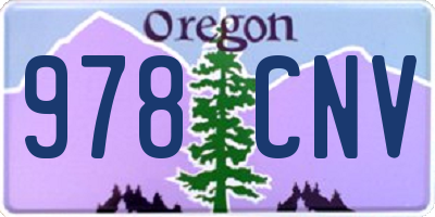 OR license plate 978CNV