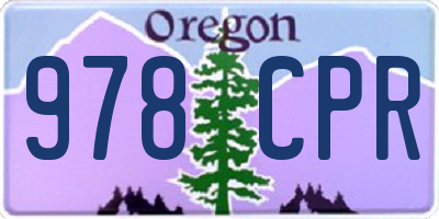OR license plate 978CPR