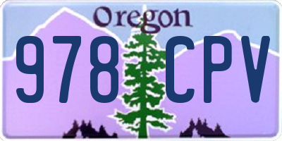 OR license plate 978CPV