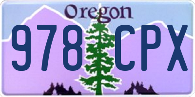 OR license plate 978CPX