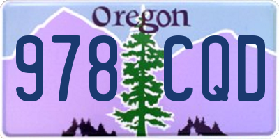 OR license plate 978CQD