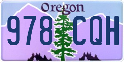 OR license plate 978CQH