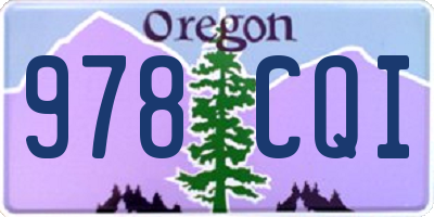 OR license plate 978CQI