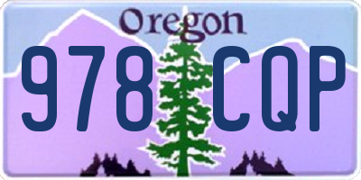 OR license plate 978CQP
