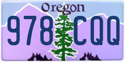 OR license plate 978CQQ