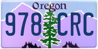 OR license plate 978CRC