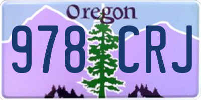 OR license plate 978CRJ