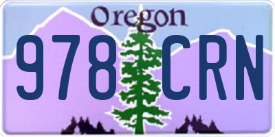 OR license plate 978CRN