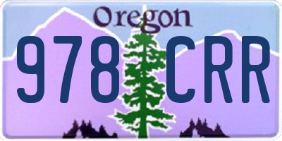 OR license plate 978CRR
