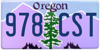 OR license plate 978CST