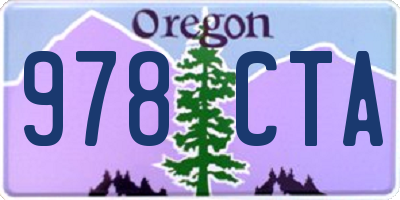 OR license plate 978CTA