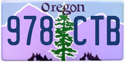 OR license plate 978CTB