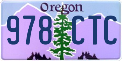 OR license plate 978CTC