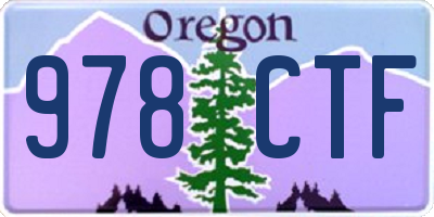 OR license plate 978CTF