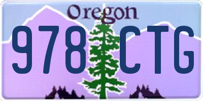OR license plate 978CTG