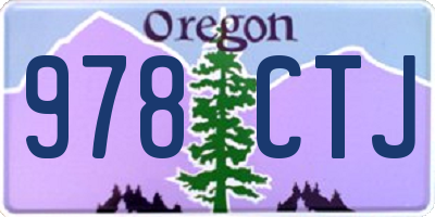 OR license plate 978CTJ
