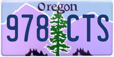 OR license plate 978CTS