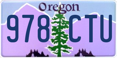 OR license plate 978CTU