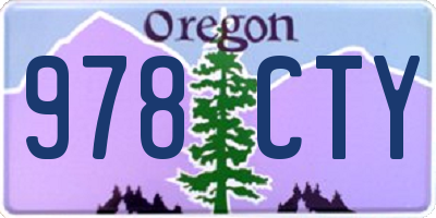 OR license plate 978CTY