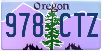 OR license plate 978CTZ