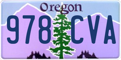 OR license plate 978CVA