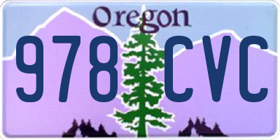 OR license plate 978CVC