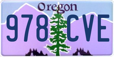 OR license plate 978CVE