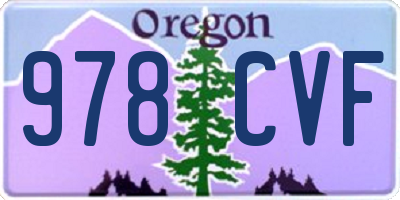 OR license plate 978CVF