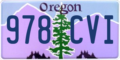 OR license plate 978CVI