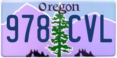 OR license plate 978CVL