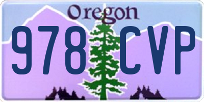 OR license plate 978CVP