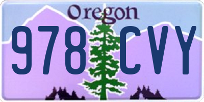 OR license plate 978CVY