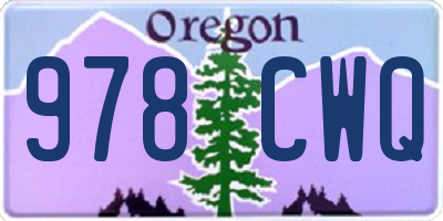 OR license plate 978CWQ