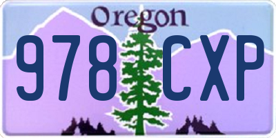 OR license plate 978CXP