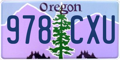 OR license plate 978CXU