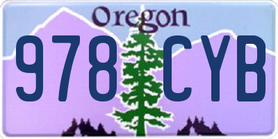 OR license plate 978CYB