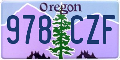 OR license plate 978CZF