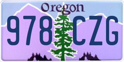 OR license plate 978CZG