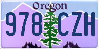 OR license plate 978CZH