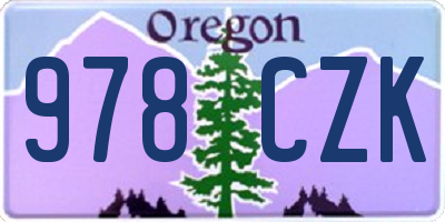 OR license plate 978CZK