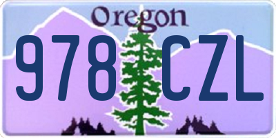 OR license plate 978CZL