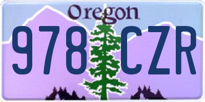 OR license plate 978CZR