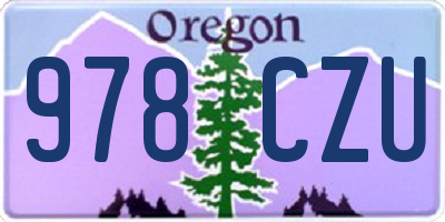 OR license plate 978CZU